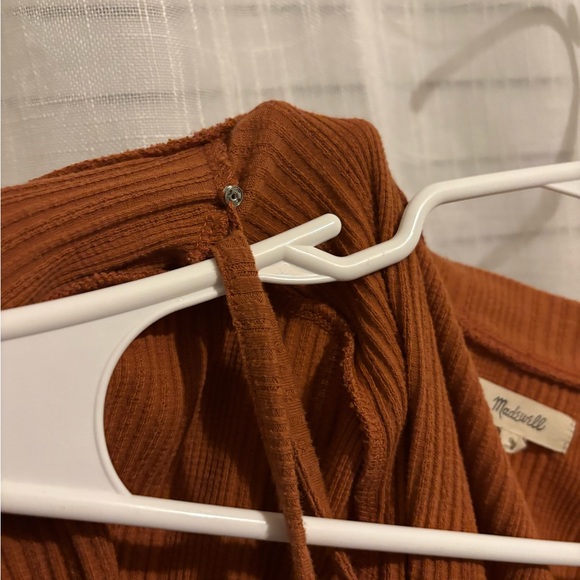 Madewell Ribbed Cardigan Twin Set in Afterglow Red - Picture 7 of 7